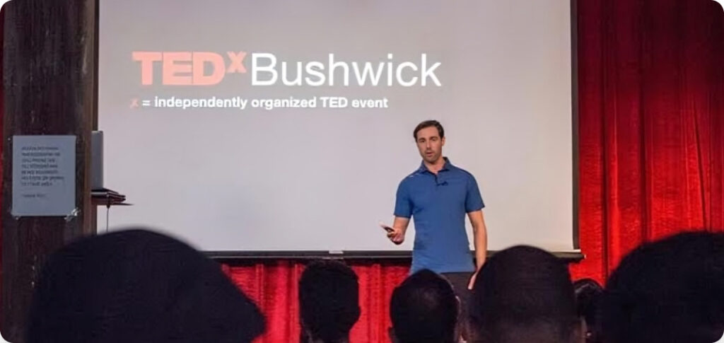 Ben giving a Tedx presentation