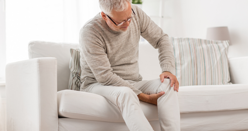 Man in pain due to Post Treatment Lyme Disease Syndrome