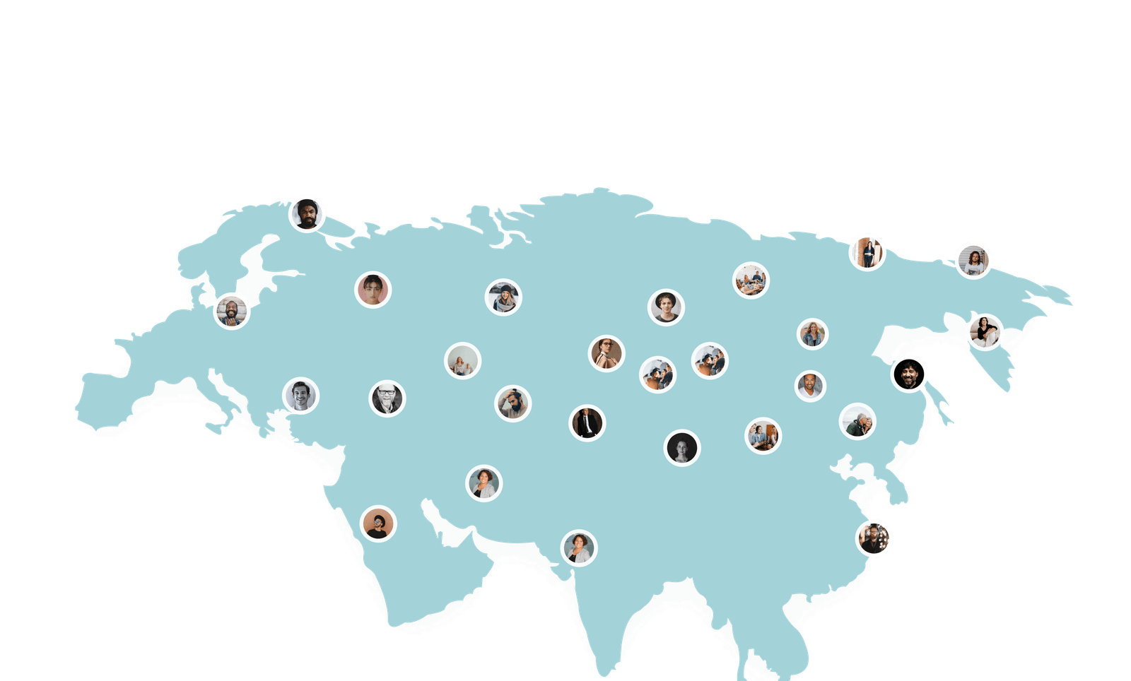 Graphic of Eastern hemisphere
